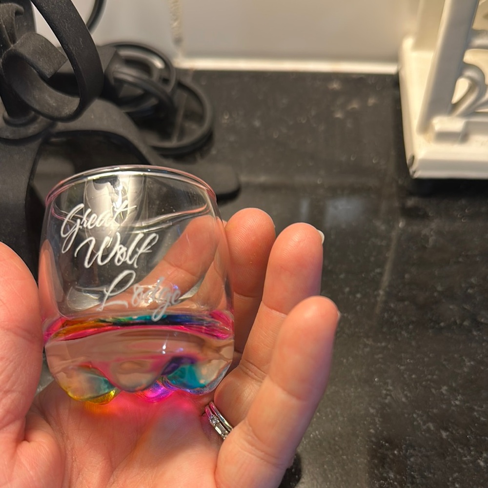 Great Wolf Lodge Colorful Shot Glass with Script Design